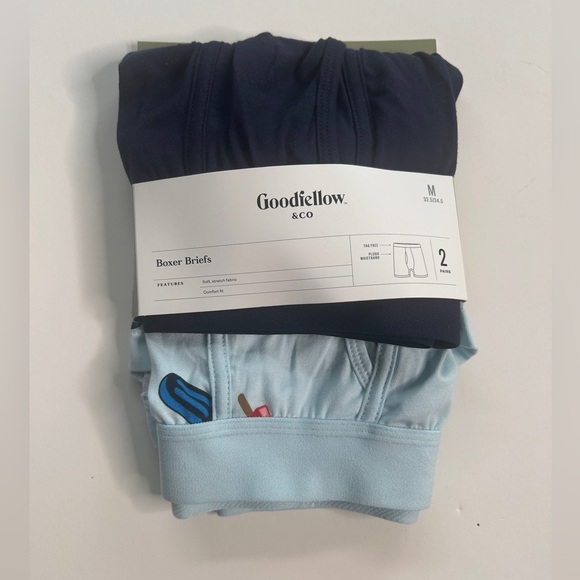 Goodfellow & Co Blue Boxer Briefs Comfortable Fit, 2 pack, Sz. Medium - Picture 1 of 5